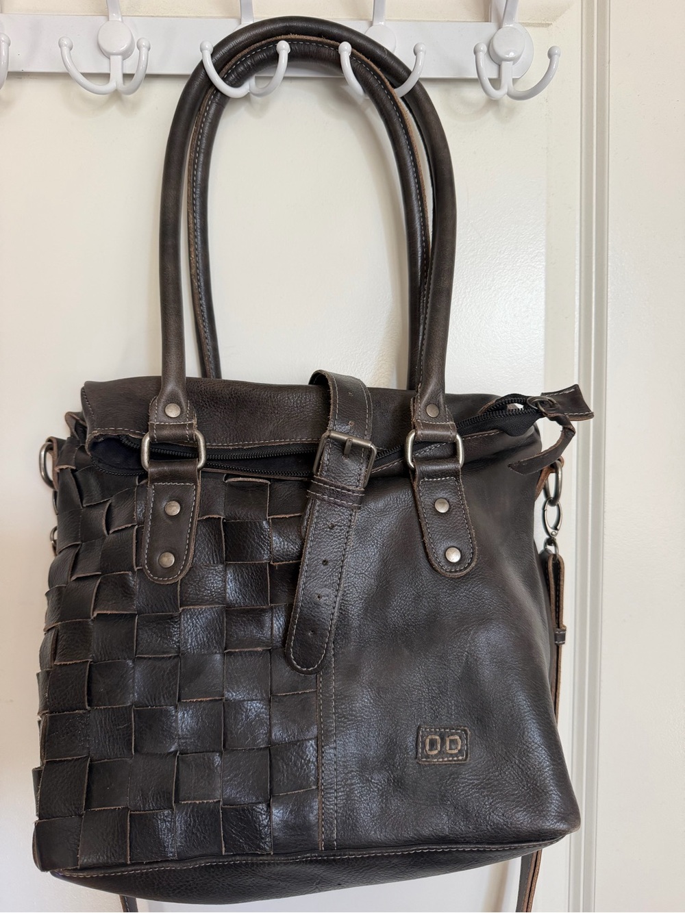 Bed Stu grey Woven Leather Tote Bag — Women